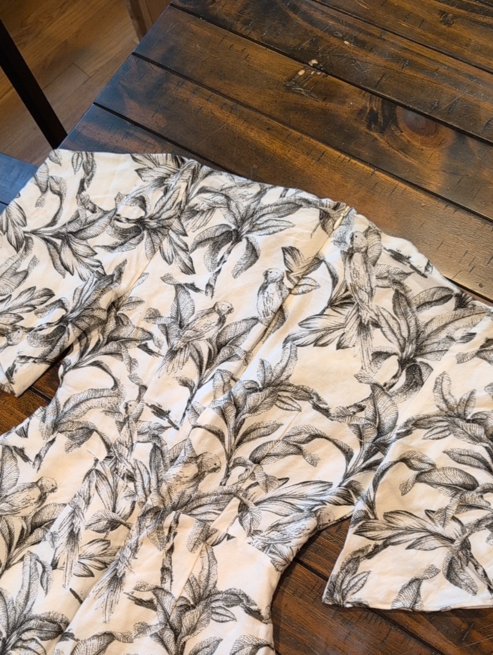 Significant Other Linen Sienna Tropical Bird Mini Dress - Picture 7 of 9